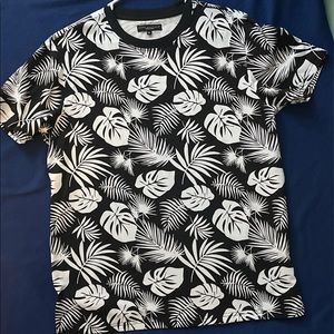 Black and white flower shirt